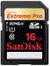 SanDisk Extreme Pro SDHC 16 GB 95MB/s UHS Speed Class 10 Memory Card