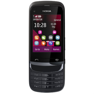 Buy Nokia C2-02 Touch and Type (Chrome Black)