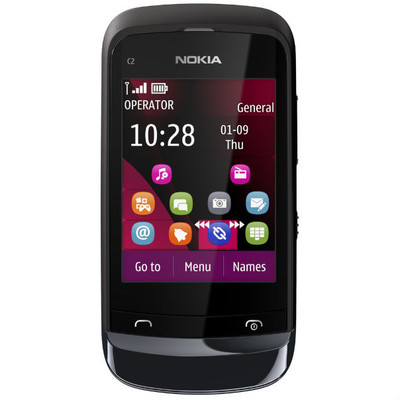 Buy Nokia C2-02 Touch and Type (Chrome Black)