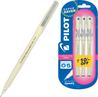 Combo of 3 Pilot Hi-Techpoint 05 Super Value (Pack of 3) Fineliner Pen: Bundle