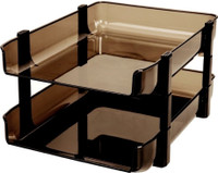 Claro Executive 2 Compartments Acrylic Tray: Desk Organizer
