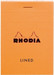 Rhodia Orange and Black A7 Notepad Head Stapled