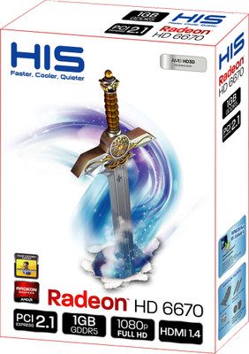 HIS AMD/ATI Radeon HD 6670 1 GB GDDR5 Graphics Card: Graphics Card Buy HIS AMD/ATI Radeon HD 6670 1 GB GDDR5 Graphics Card: Graphics Card