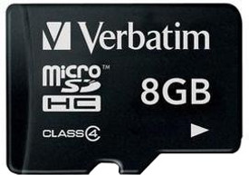 memory card price in india Verbatim Memory Card Micro SDHC Card 8GB Class 4 price in india