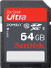 SanDisk Ultra SDXC 64 GB 30MB/S Class 10 Memory Card